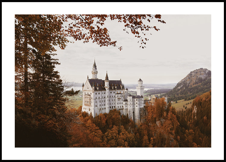 Majestic Castle in Autumn Landscape -juliste