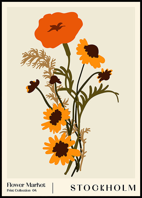 Kukkamarkkinat. Tukholman juliste