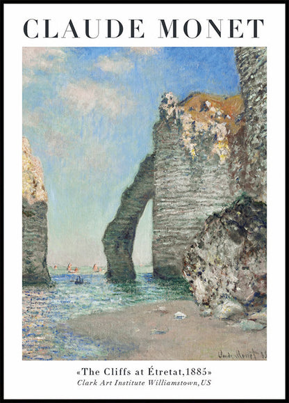 Monet's Coastal Cliffs -juliste