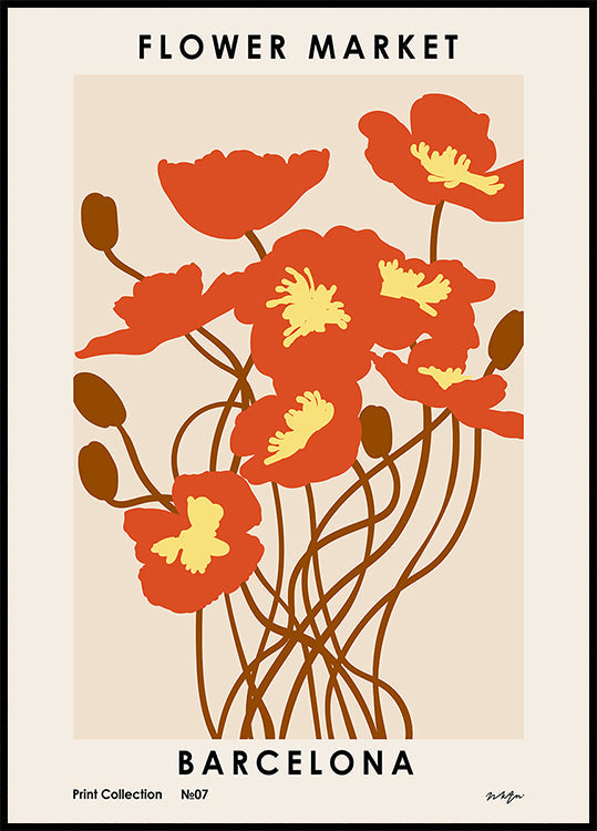 Kukkamarkkinat. Barcelonan juliste