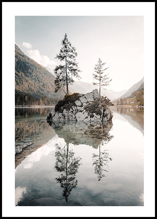 Rauhallisia heijastuksia Hintersee-järvellä -juliste 