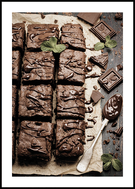 Dekadentti Chocolate Brownies -juliste