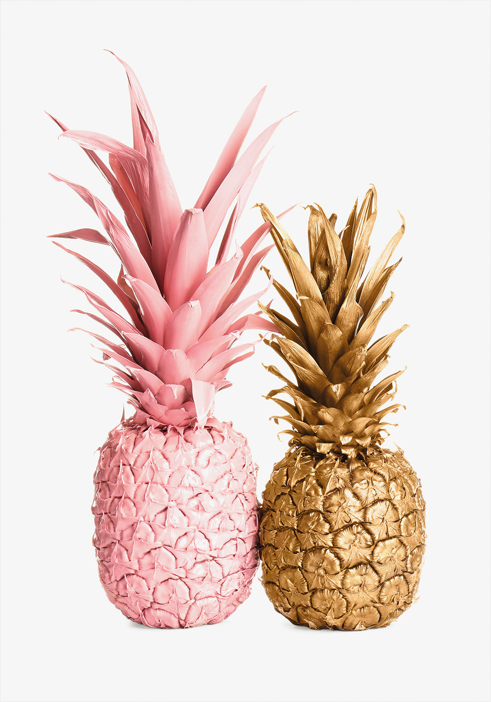 Kultainen ja vaaleanpunainen ananas Duo -juliste