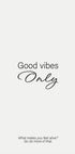 Good Vibes Only No. 2 Plakat - Posterbox.no