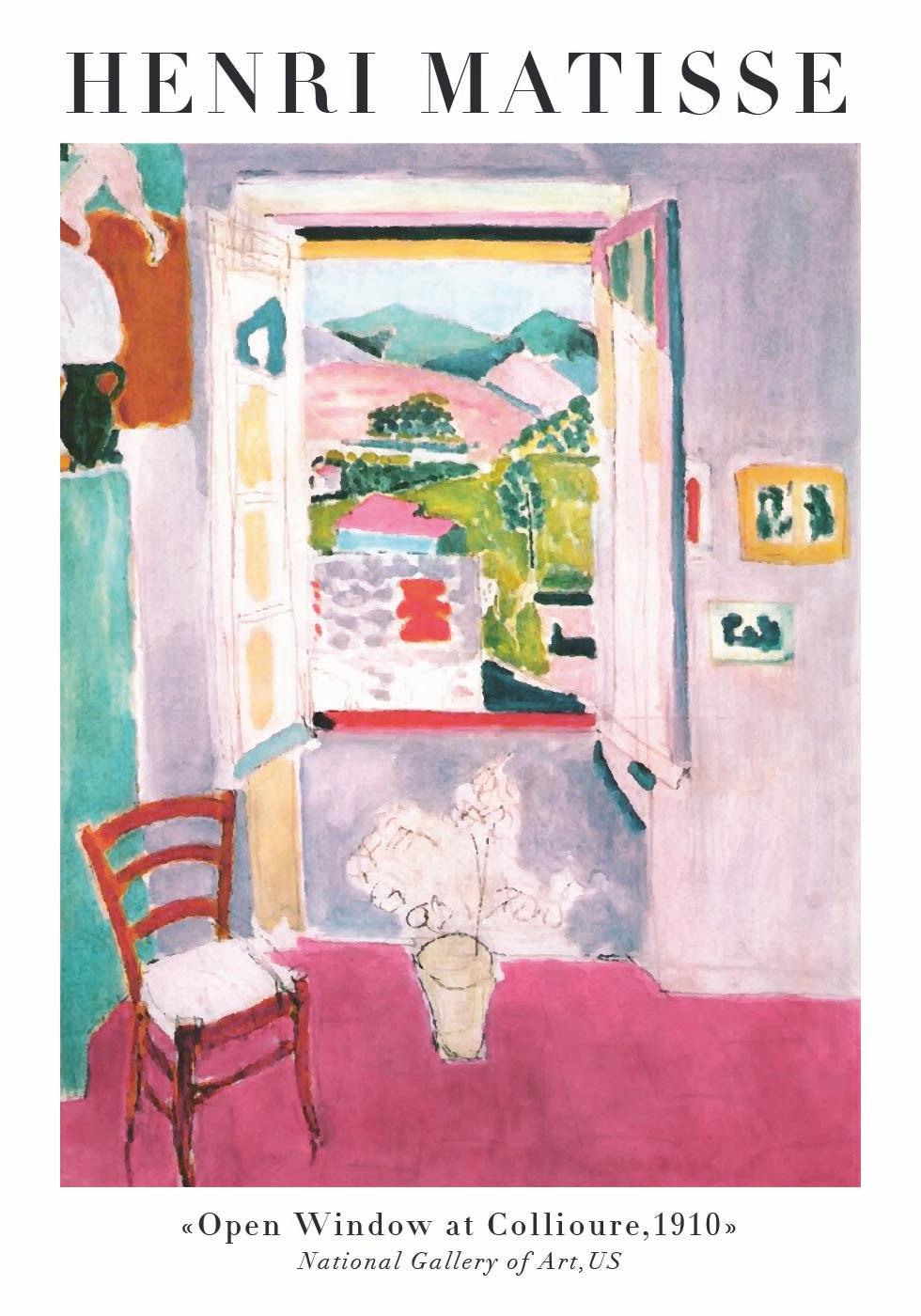 Henri Matisse - Avoin ikkuna Collioure-julisteessa 