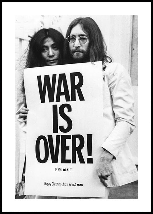 John Lennon &amp; Yoko Ono - Sota on ohi -juliste 