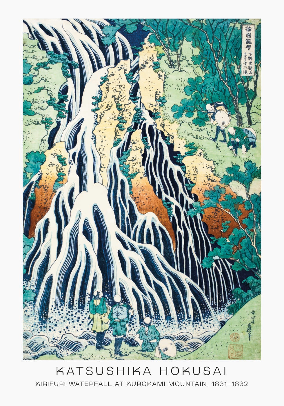 Kirifurin vesiputous, Katsushika Hokusai -juliste 