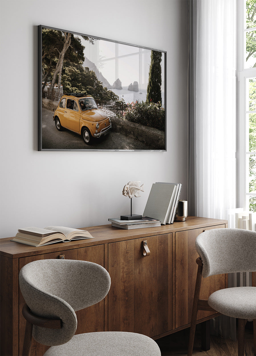 Little Orange Car in Capri Juliste 