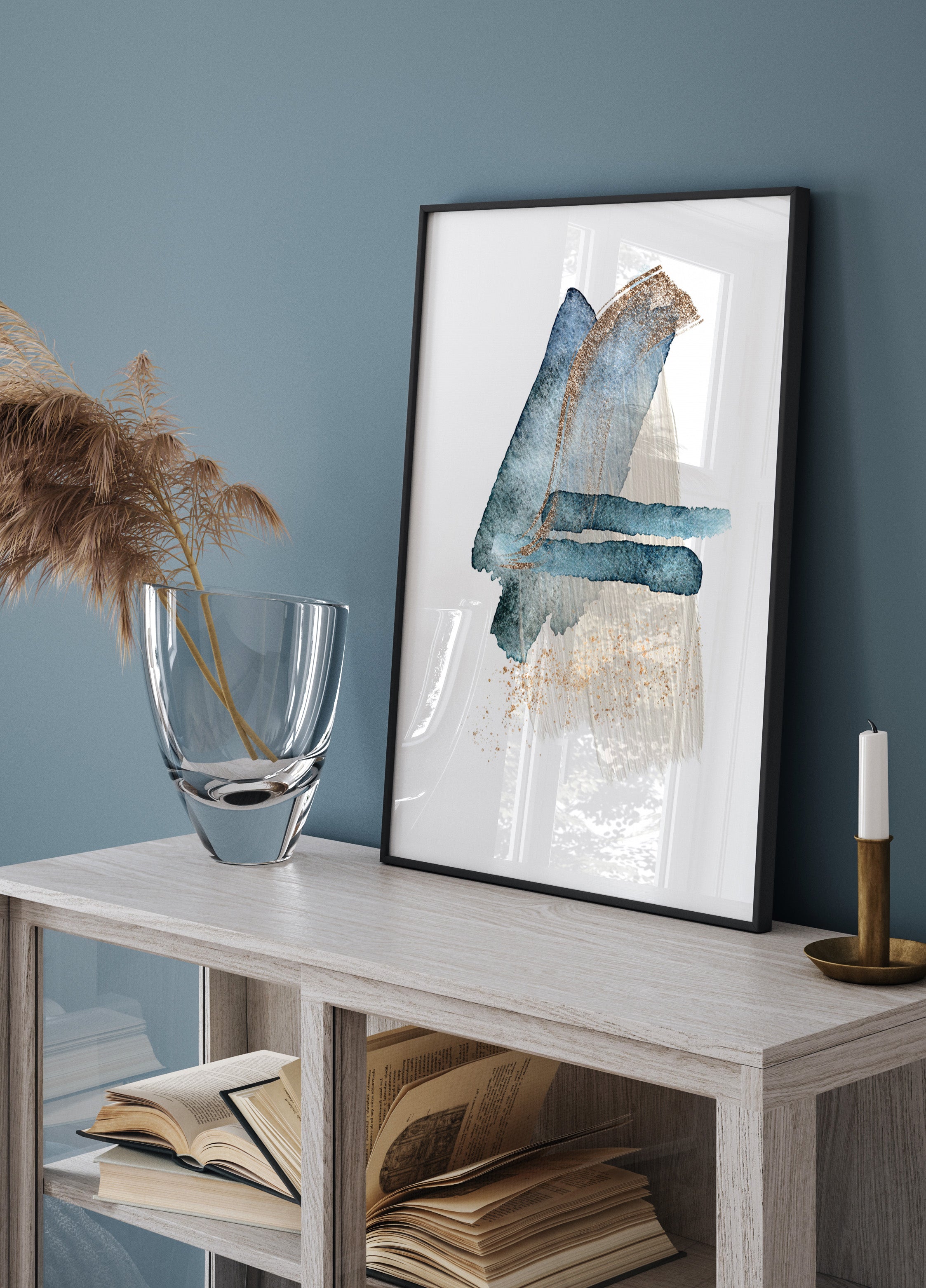 Modernit Blue Gold Strokes
