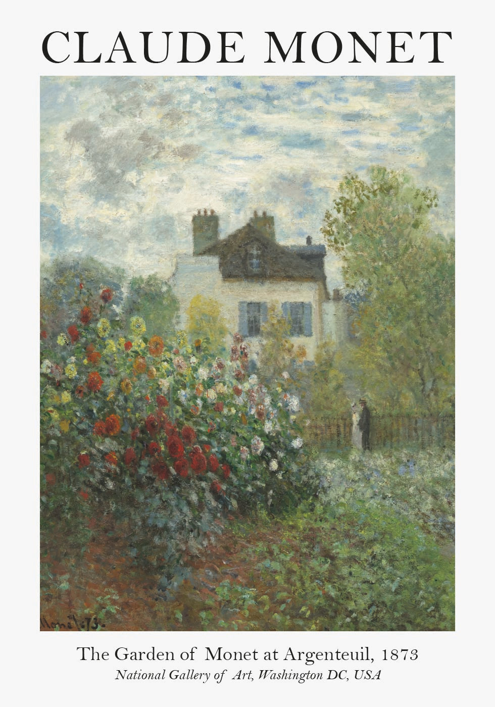 Monet Garden Argenteuil -juliste 