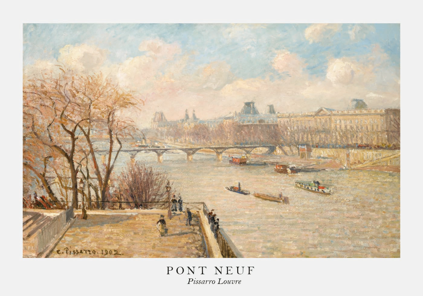 Pissarro Louvre Pont Neuf -julisteesta