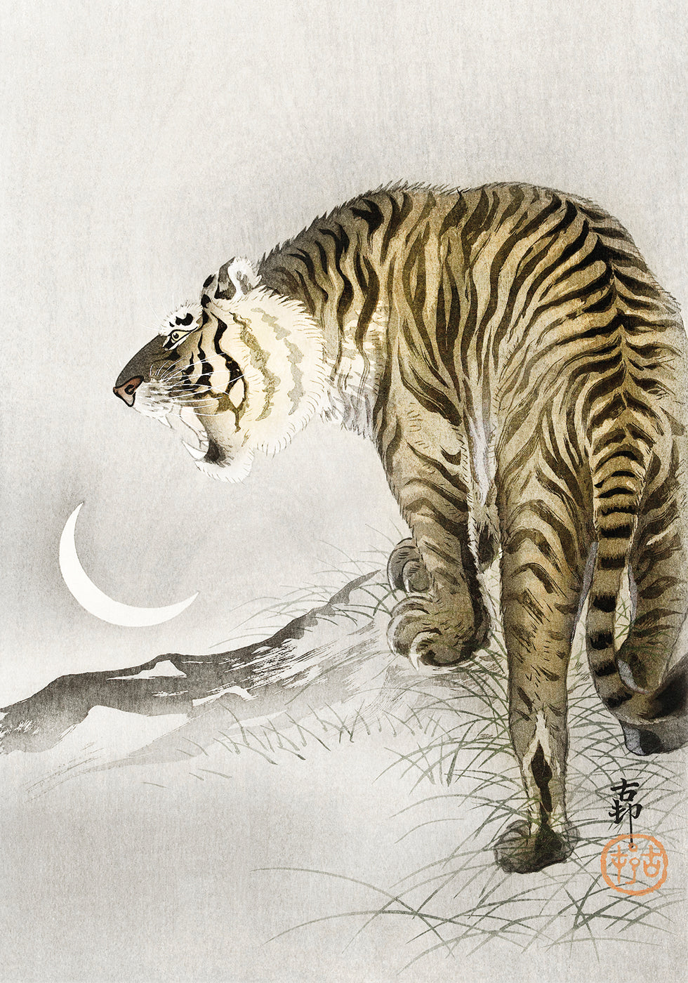 Roaring Tiger Ohara Koson Juliste