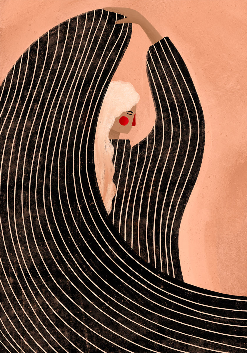 Nainen mustalla mekolla -juliste