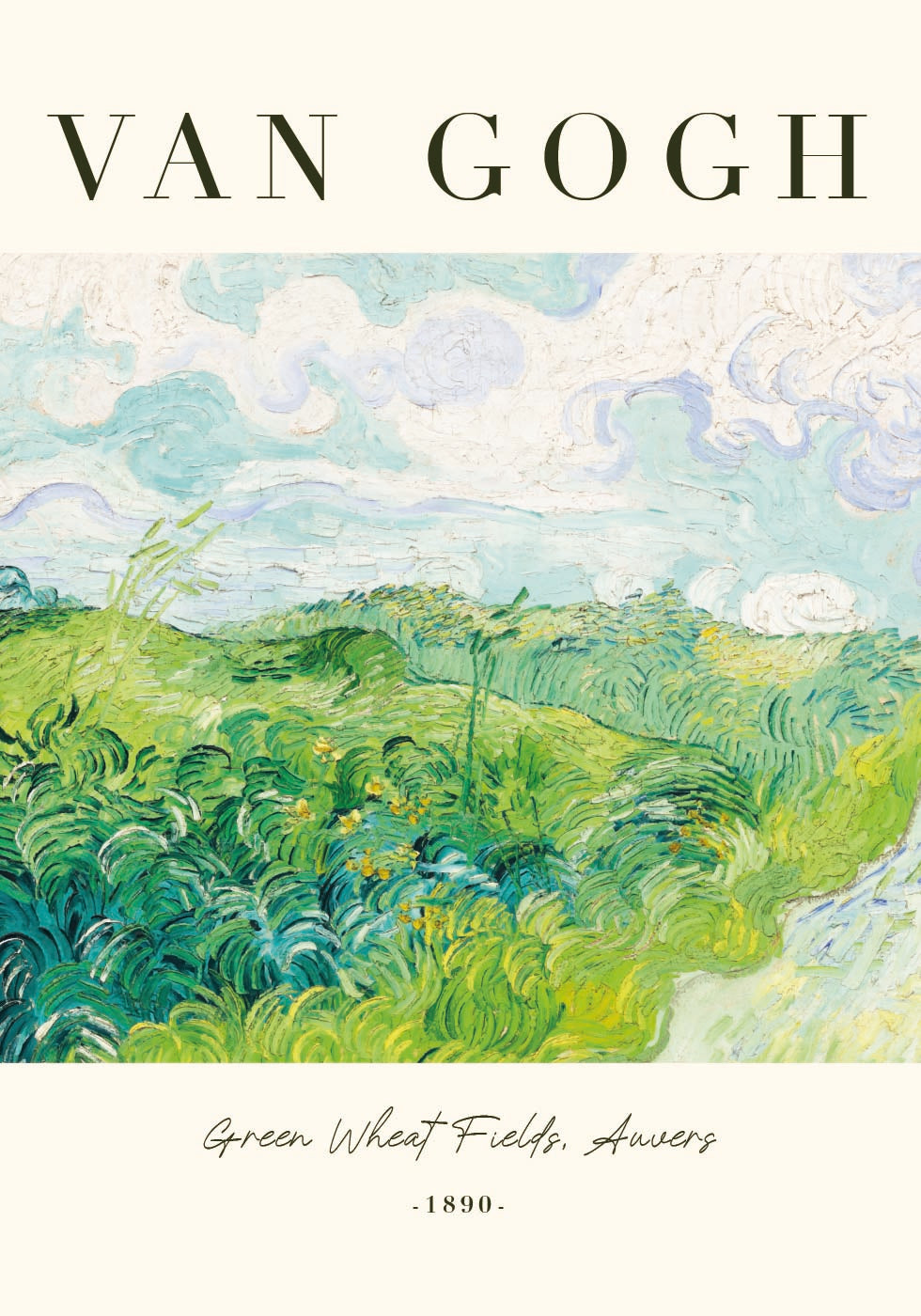 Van Goghin Green Wheat Fields -juliste