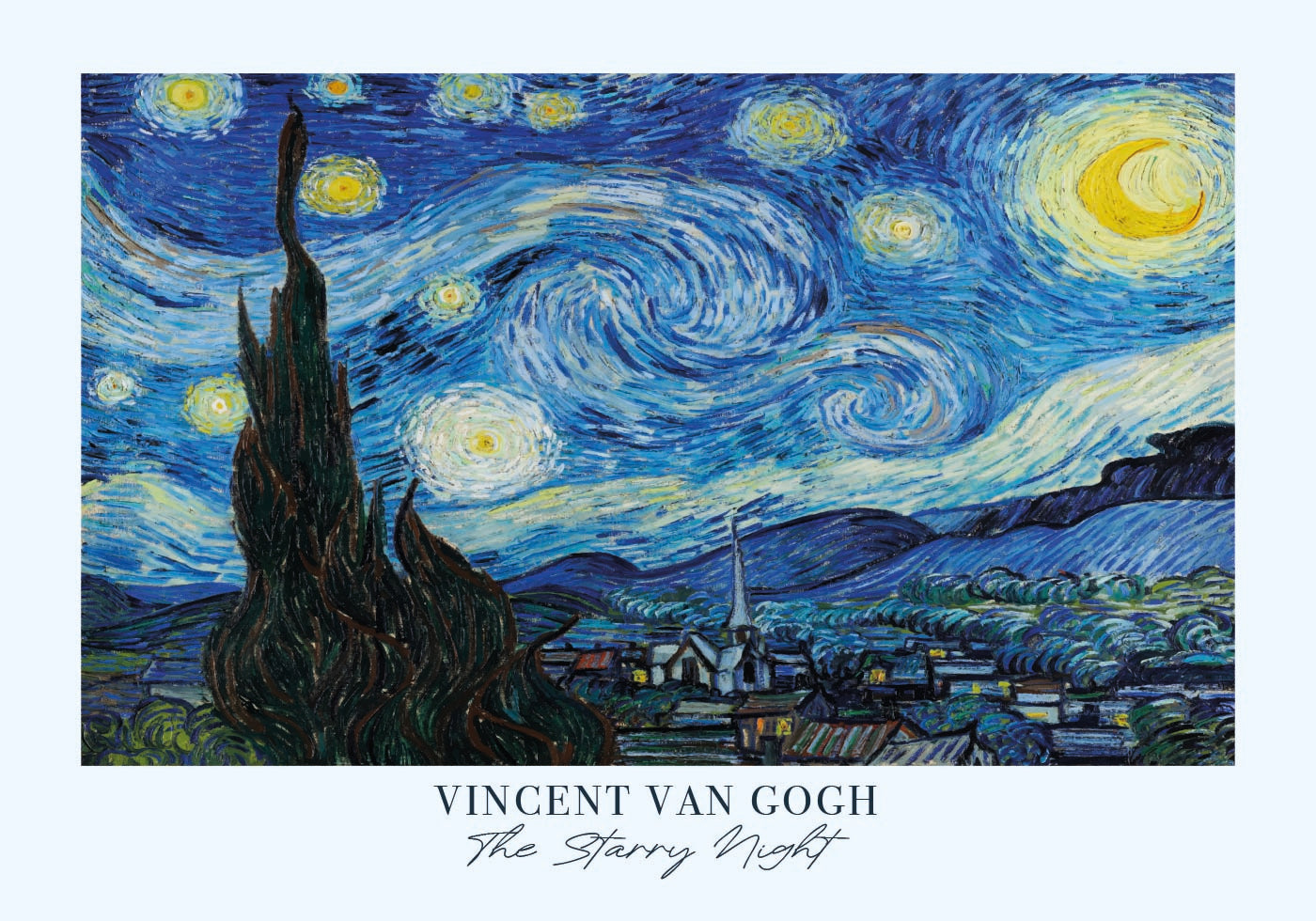 "Vincent Van Goghin mestariteos: Starry Night -juliste."