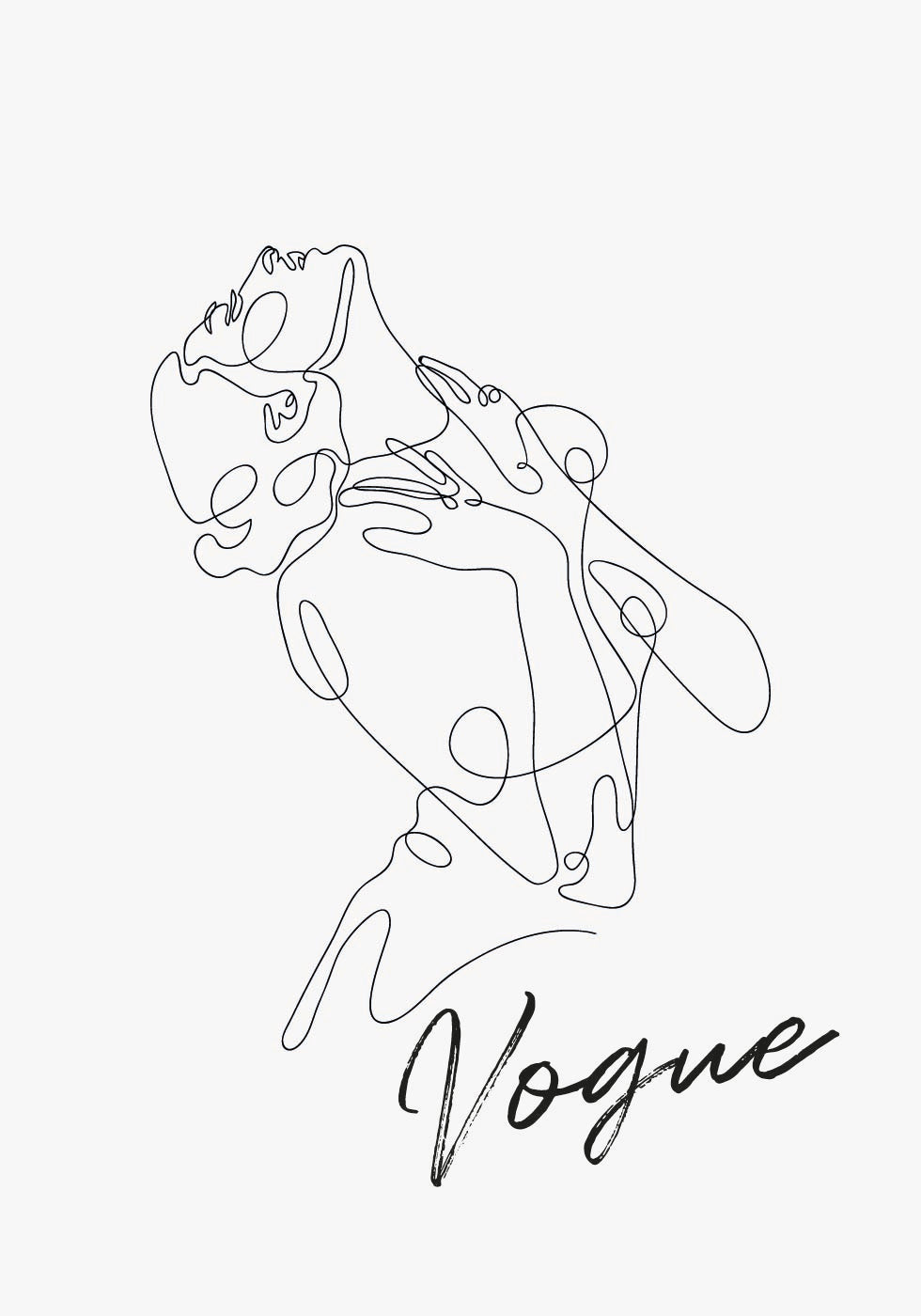 Vogue Woman Line Art -juliste 