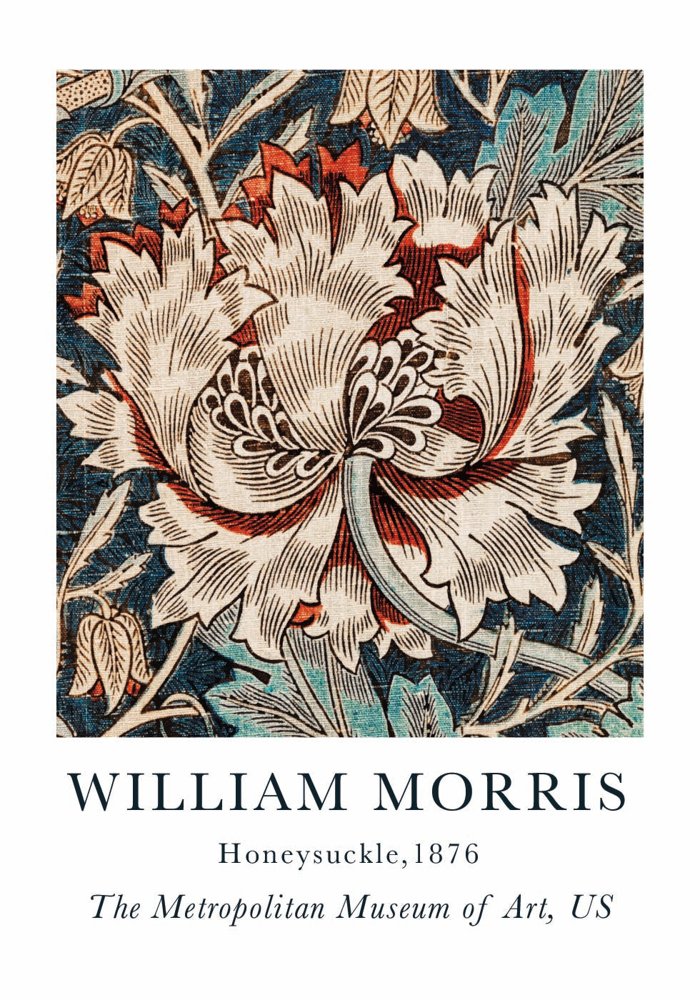 William Morris Honeysuckle -juliste