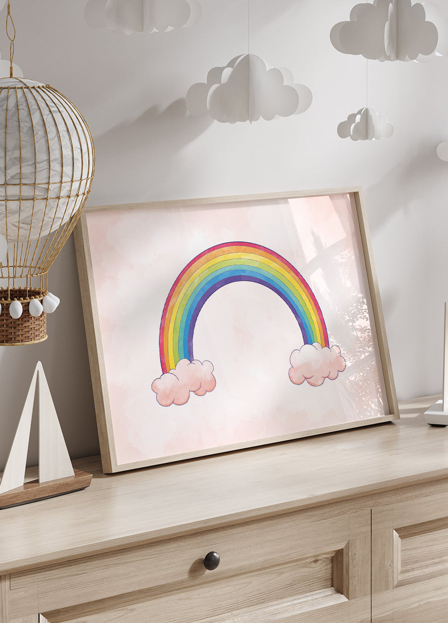 Akvarelli Rainbow Art juliste