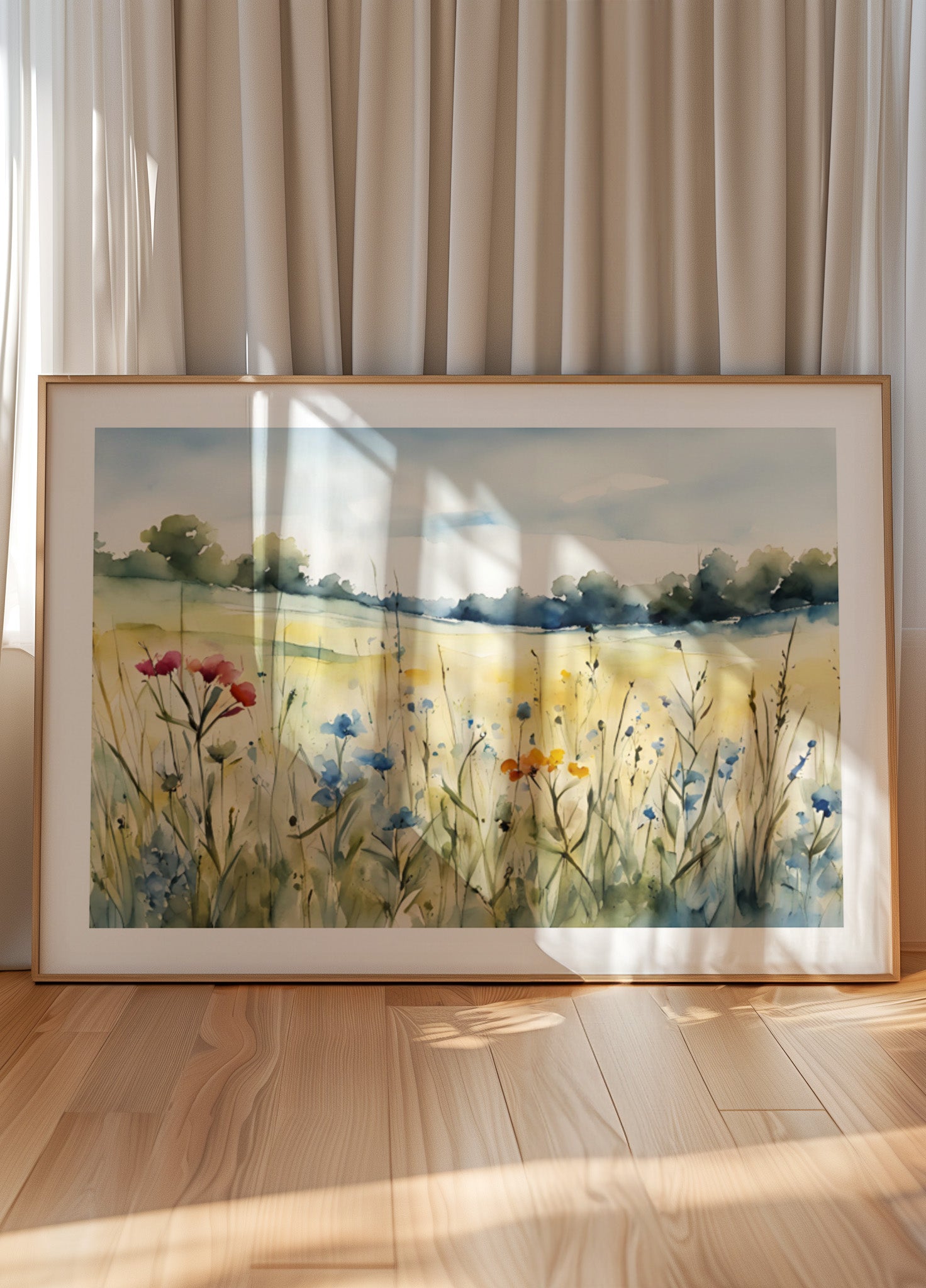 Wildflower Field akvarelli