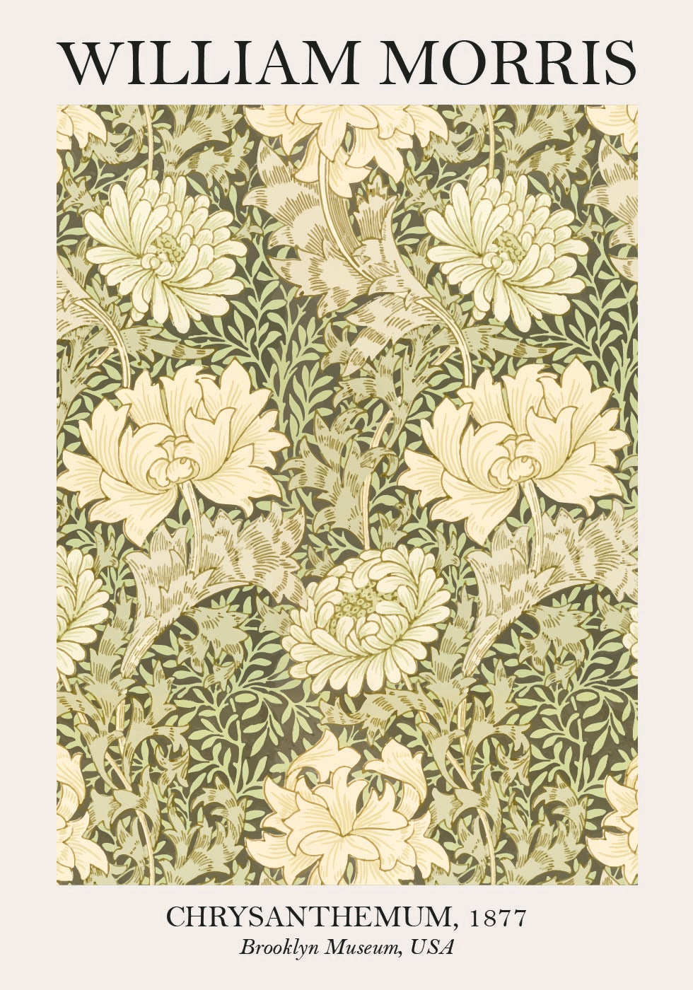 William Morris Chrysanthemum -juliste