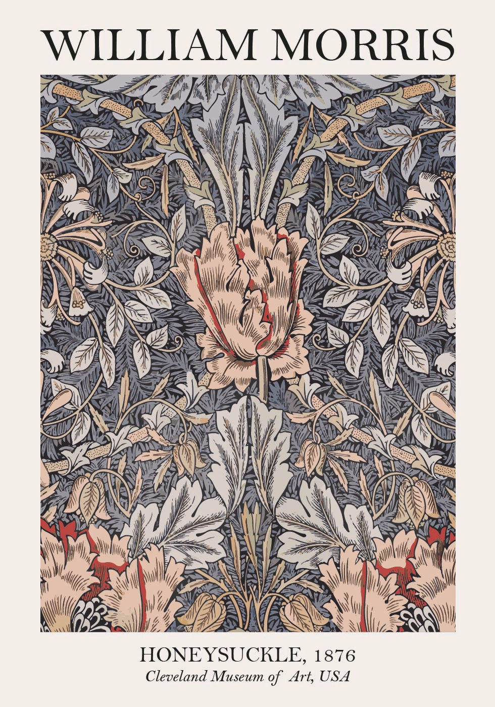 William Morris Honeysuckle -juliste