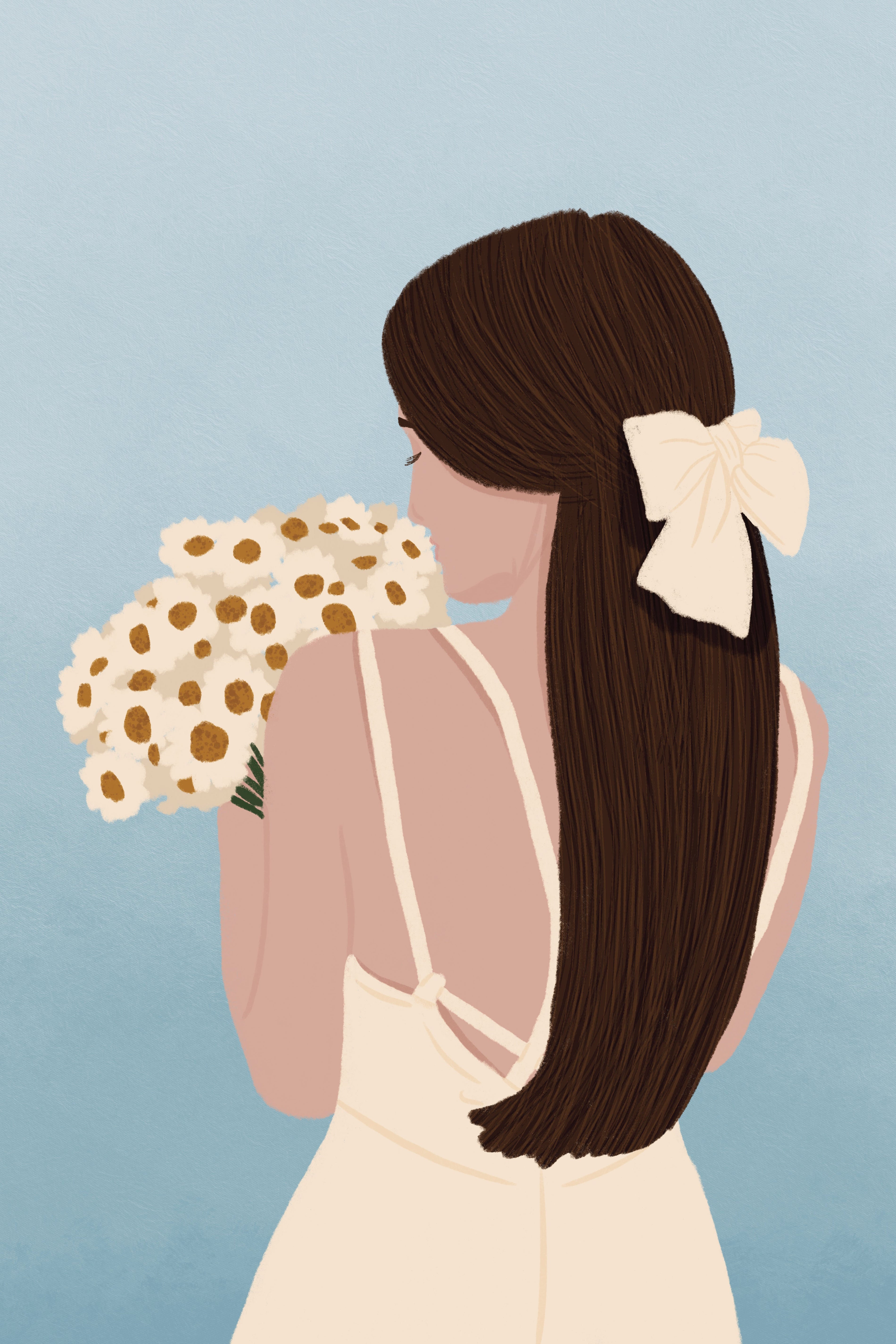 Woman with Daisies Plakat - Posterbox.dk