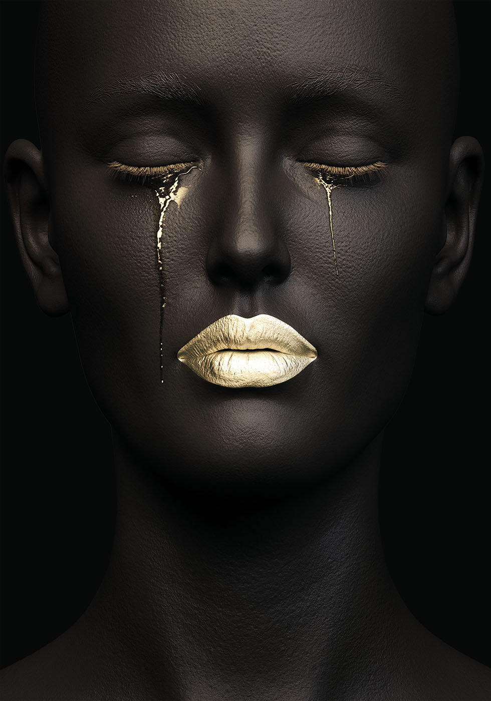 Golden Tears and Lips -juliste