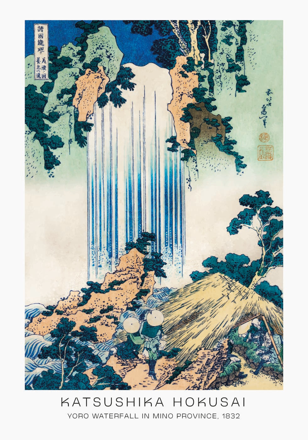 Yoro-vesiputous, Katsushika Hokusai -juliste