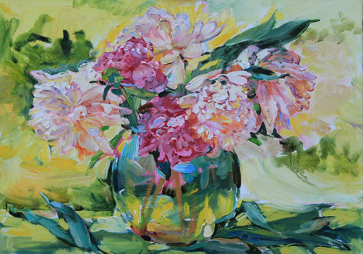 Peonies in a vase (NEW) - Posterbox