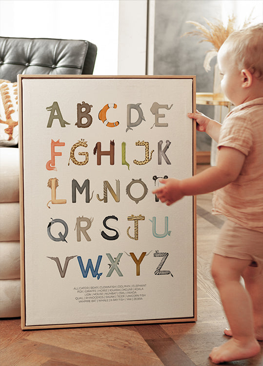 Animal Letters ABC Plakat - Posterbox