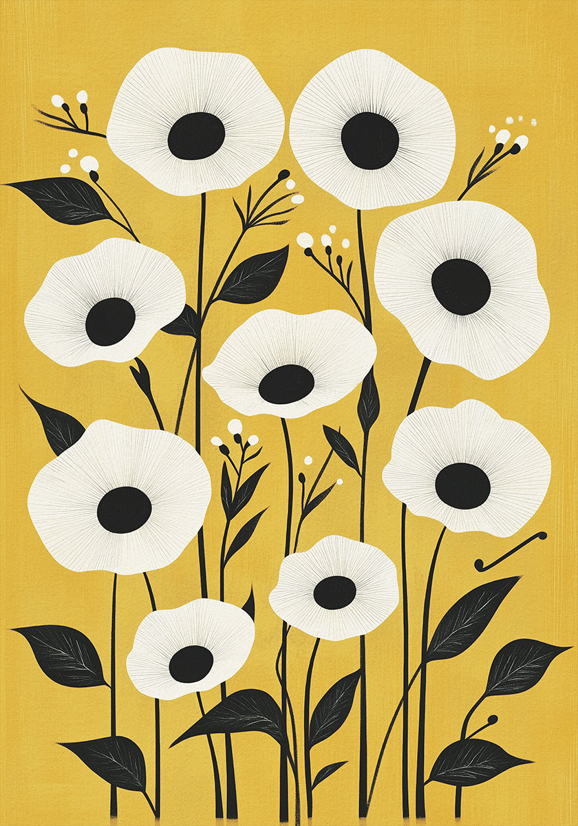 Abstract Wildflowers Plakat - Posterbox