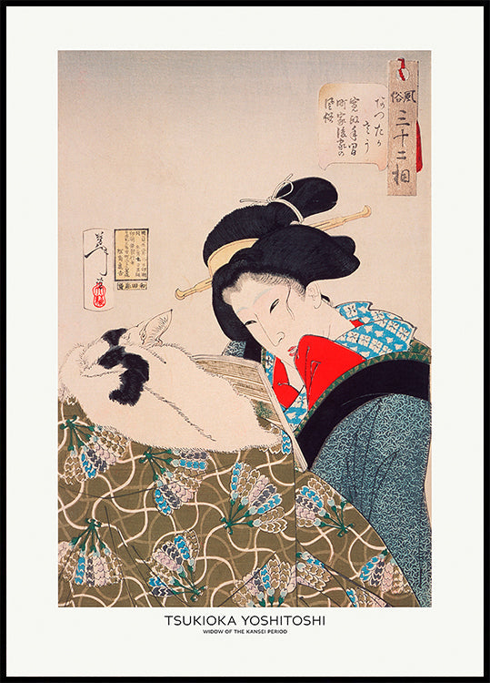 An Urban Widow of the Kansei Period (1789 1800) Plakat - Posterbox
