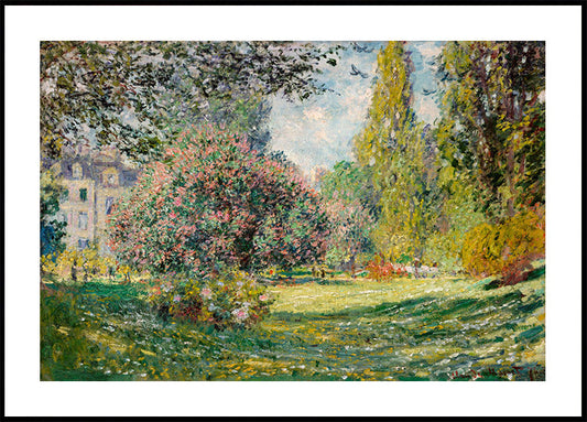 Parc Monceau -maisema Claude Monet (1867) Juliste