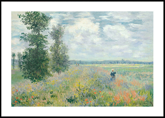 Poppy Fields 1875 -juliste, kirjoittanut Claude Monet