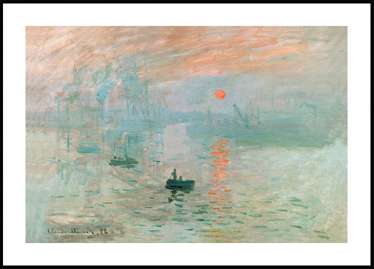 Impression Sunrise 1872 -juliste, kirjoittanut Claude Monet