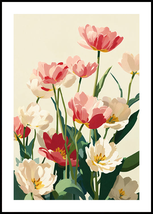 Coral Tulips In Bloom (NEW) - Posterbox