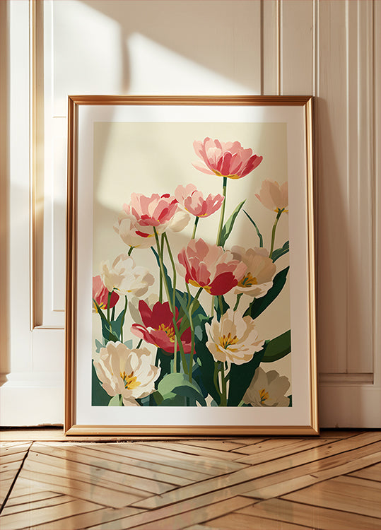 Coral Tulips In Bloom (NEW) - Posterbox