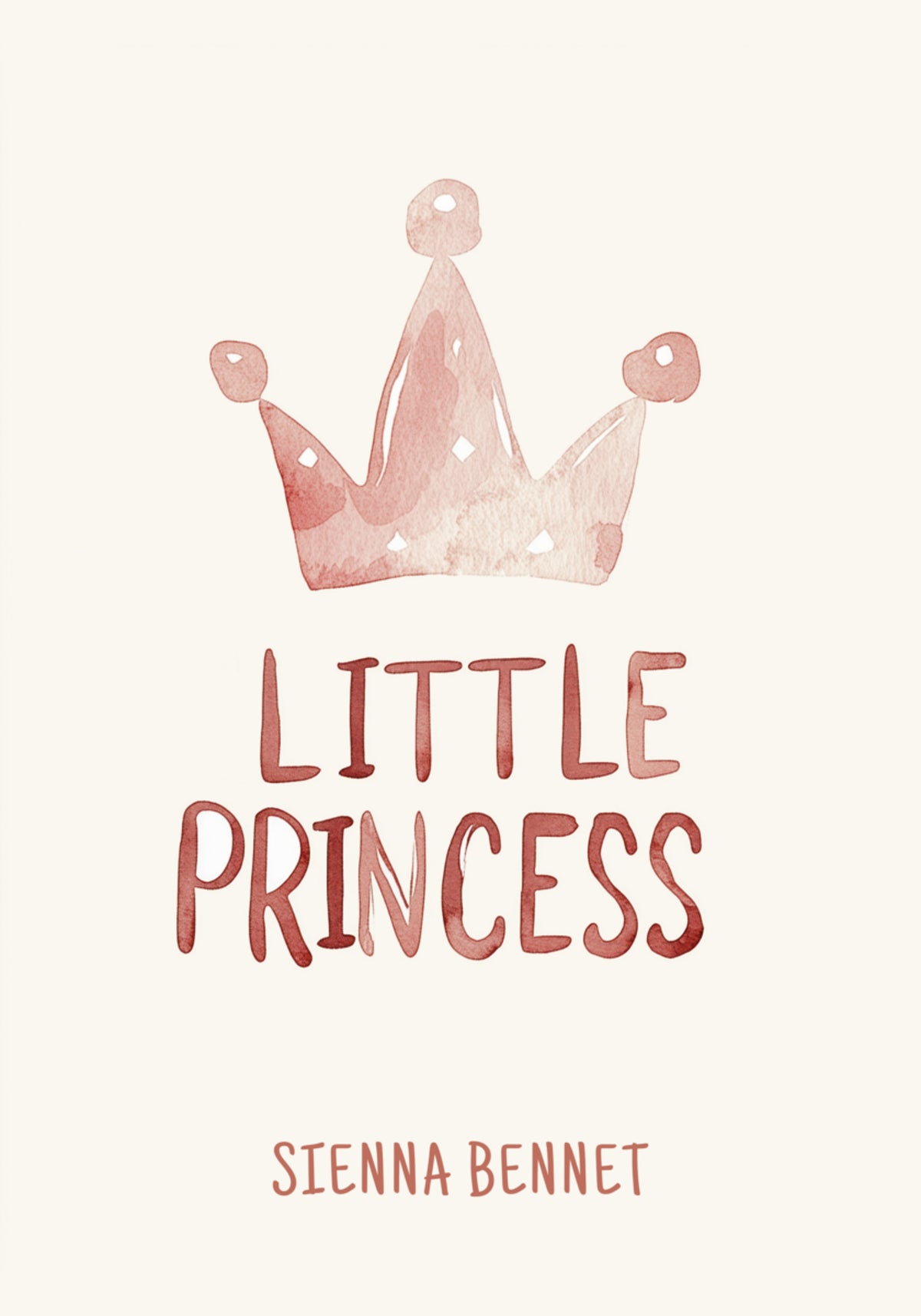 Akvarellimaalaus kruunulla pienelle prinsessalle