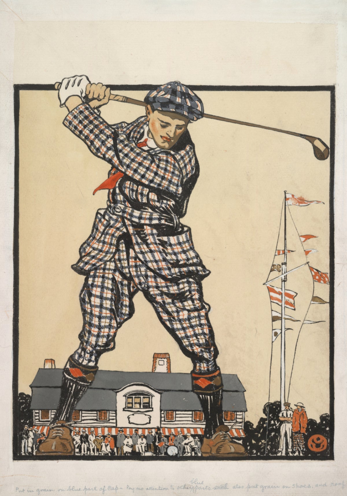 Man Swinging Golf Club (1915) - Posterbox