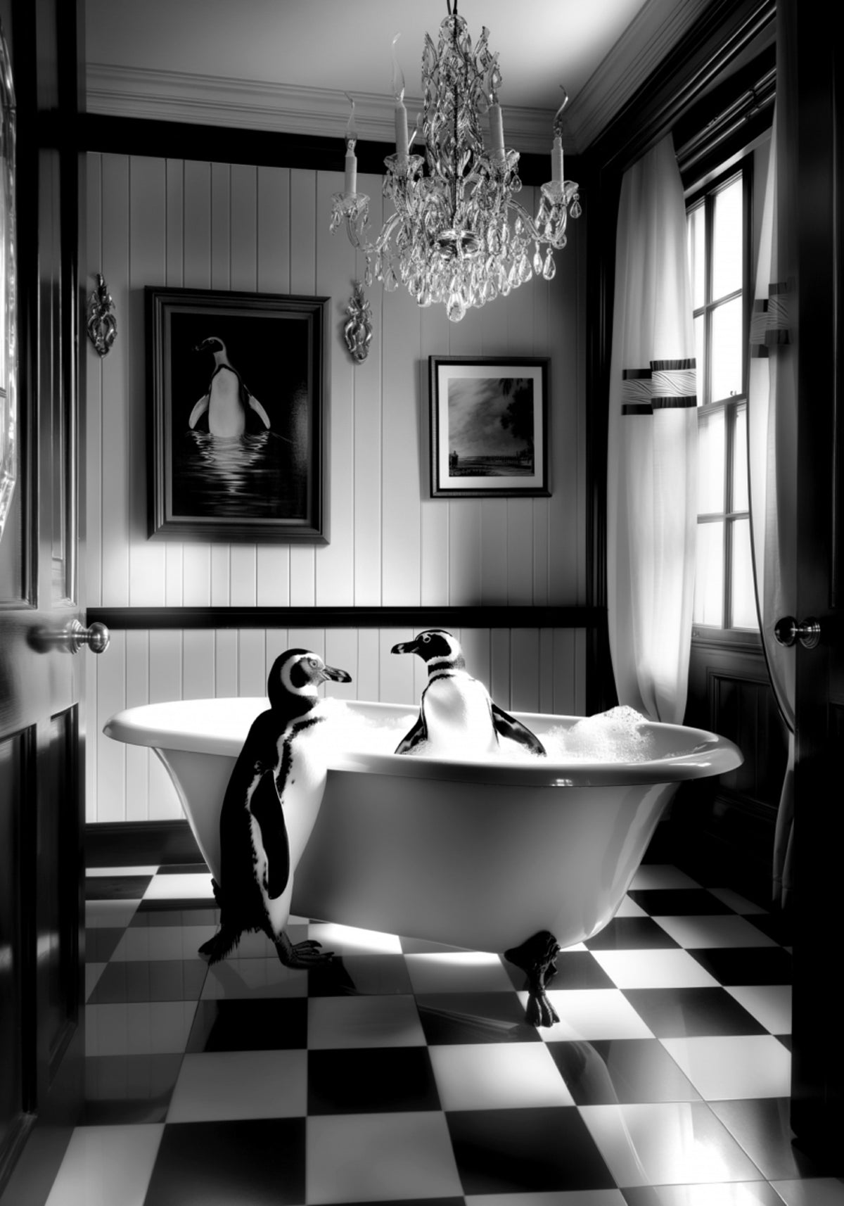 Tyylikäs Penguin Bath