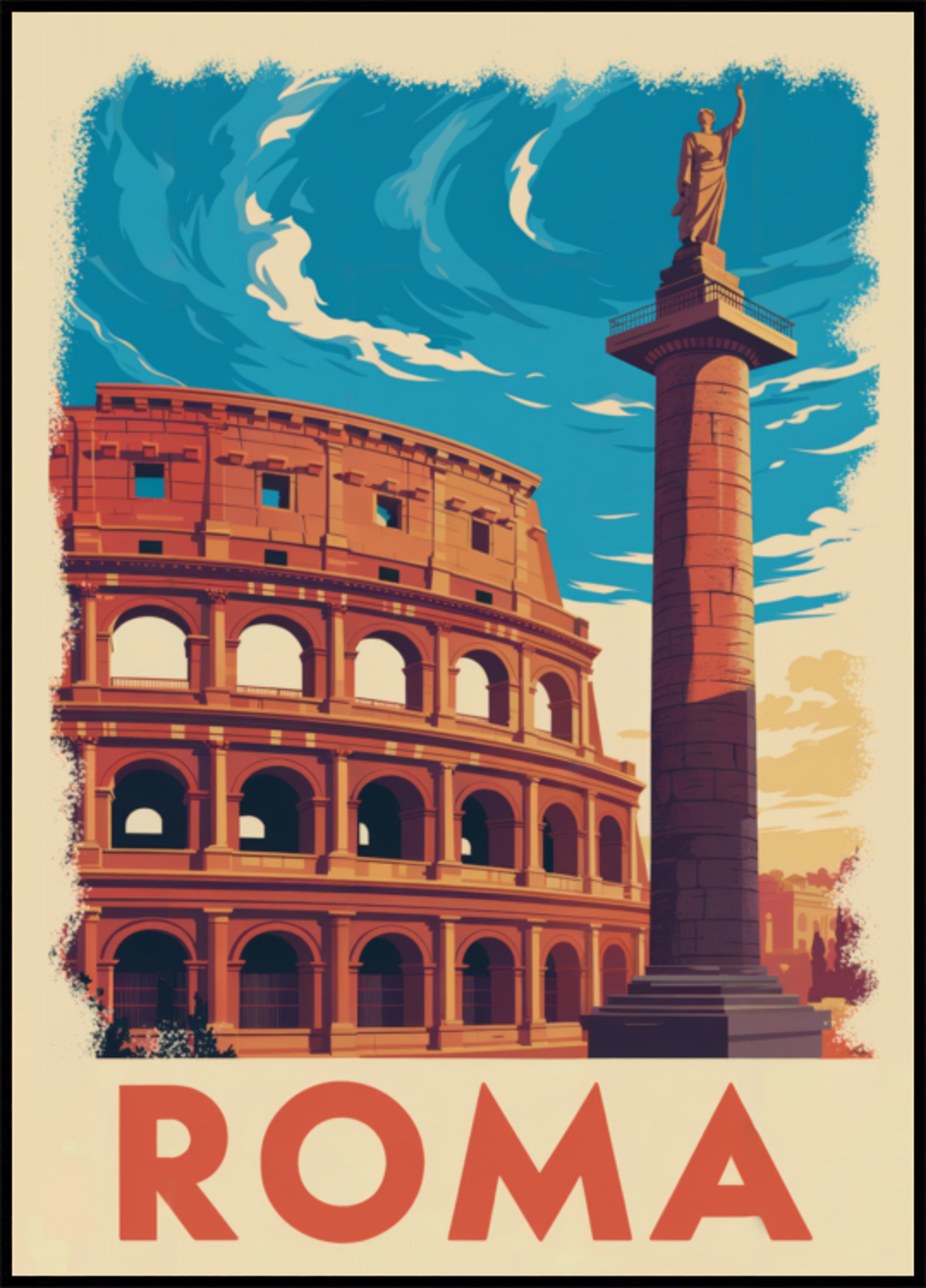 Rome Colosseum Column - Posterbox