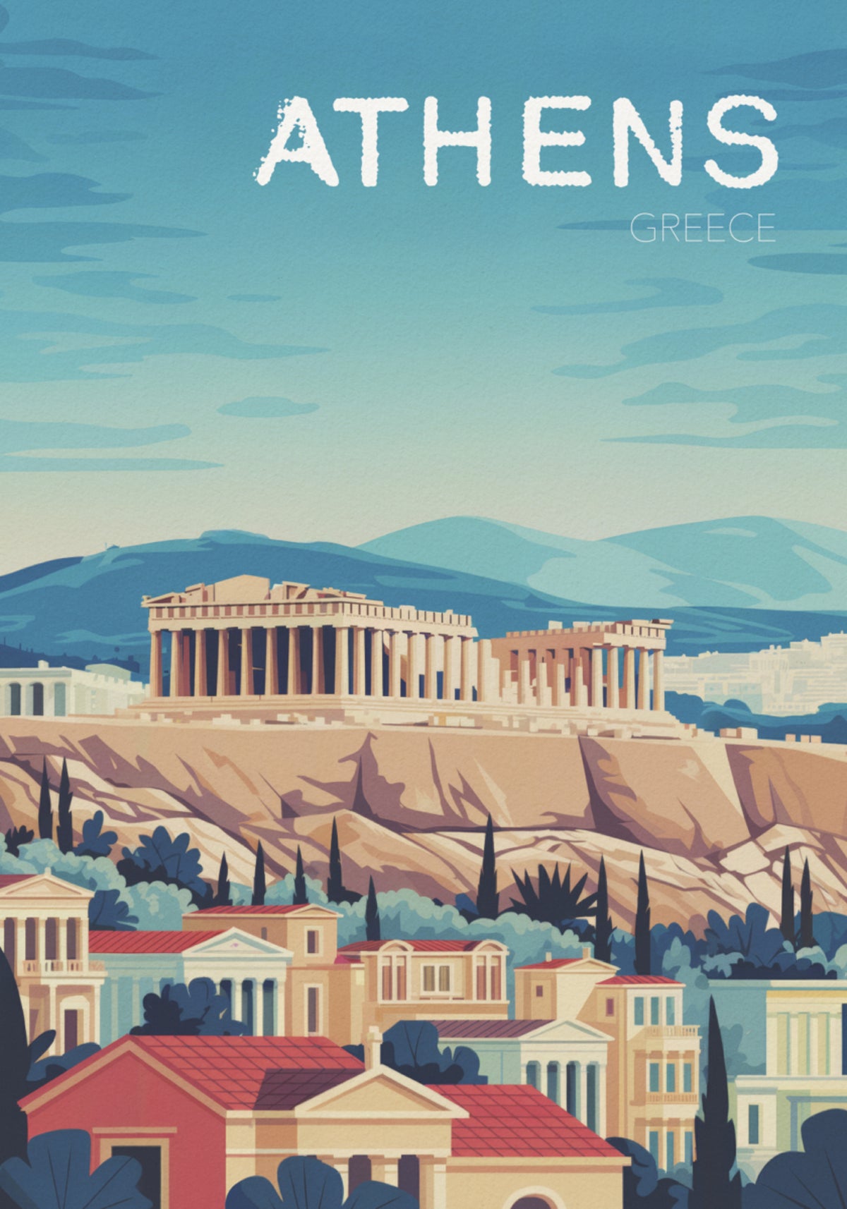 Ateenan Akropolis-näkymä
