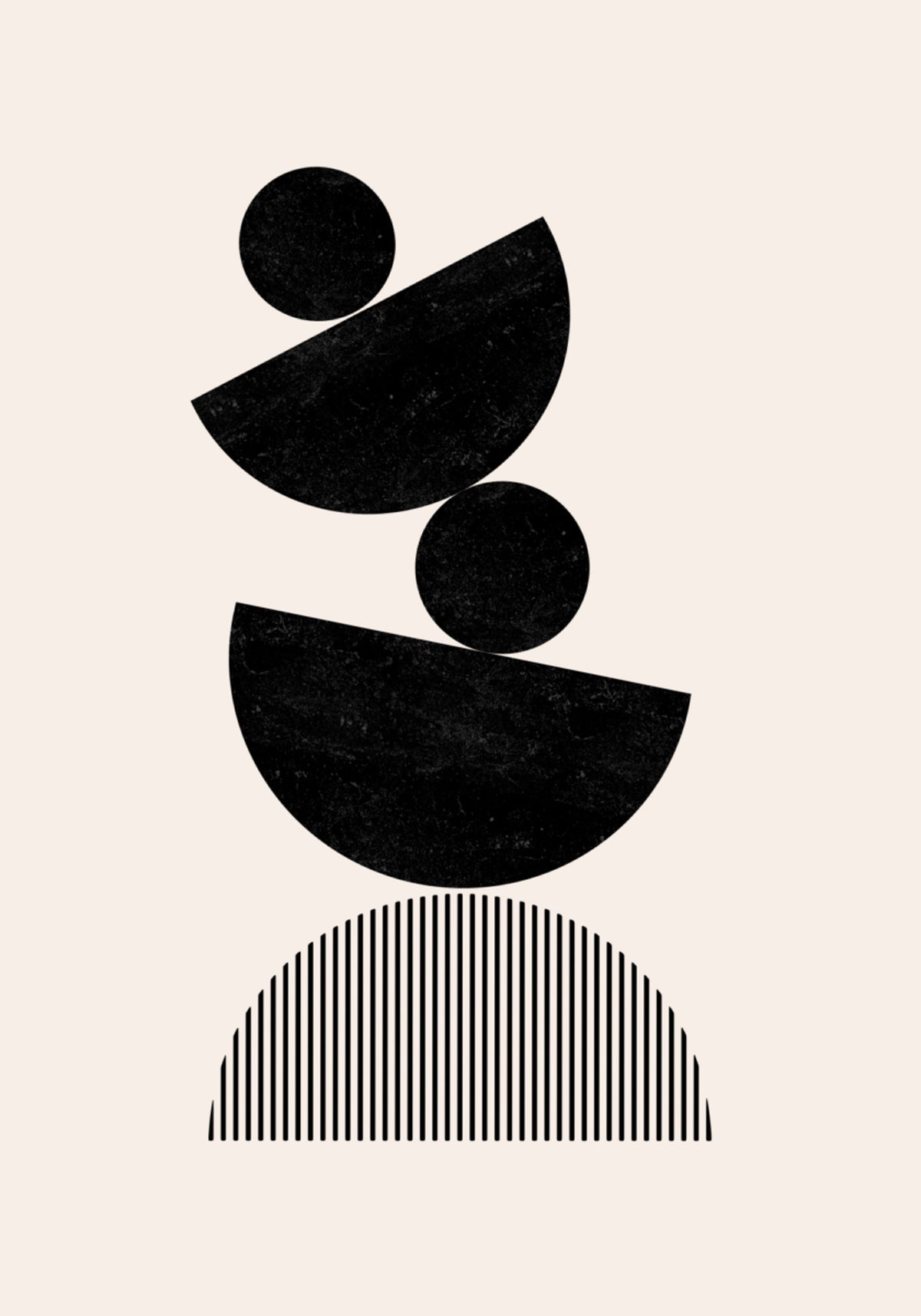 Sort geometrisk balance - Posterbox
