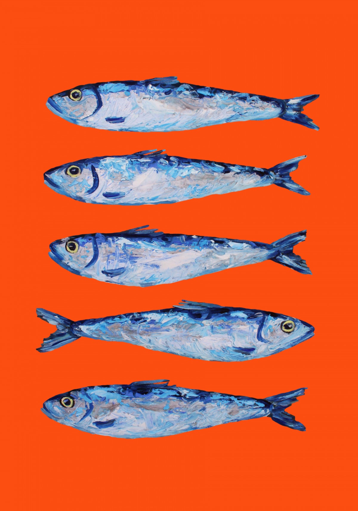 Sardines On Orange - Posterbox