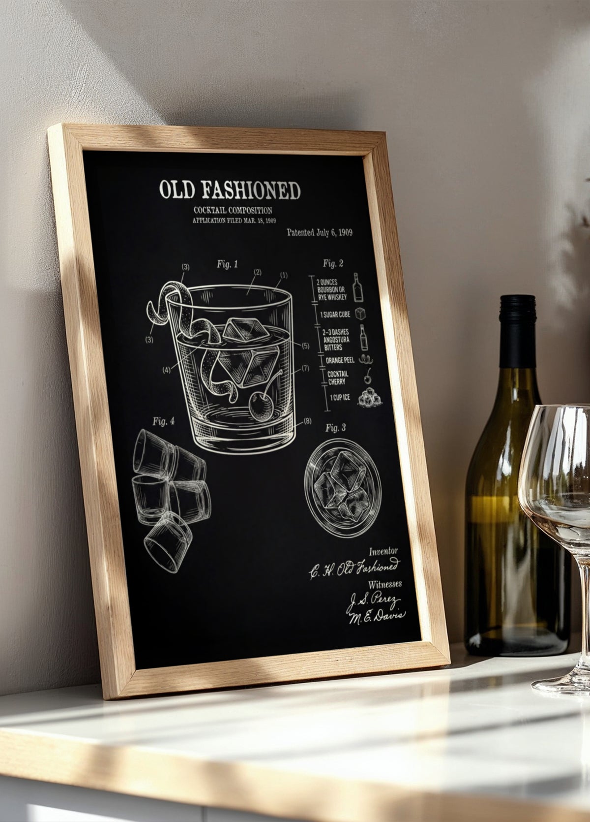 Vanhanaikainen Cocktail-patentti