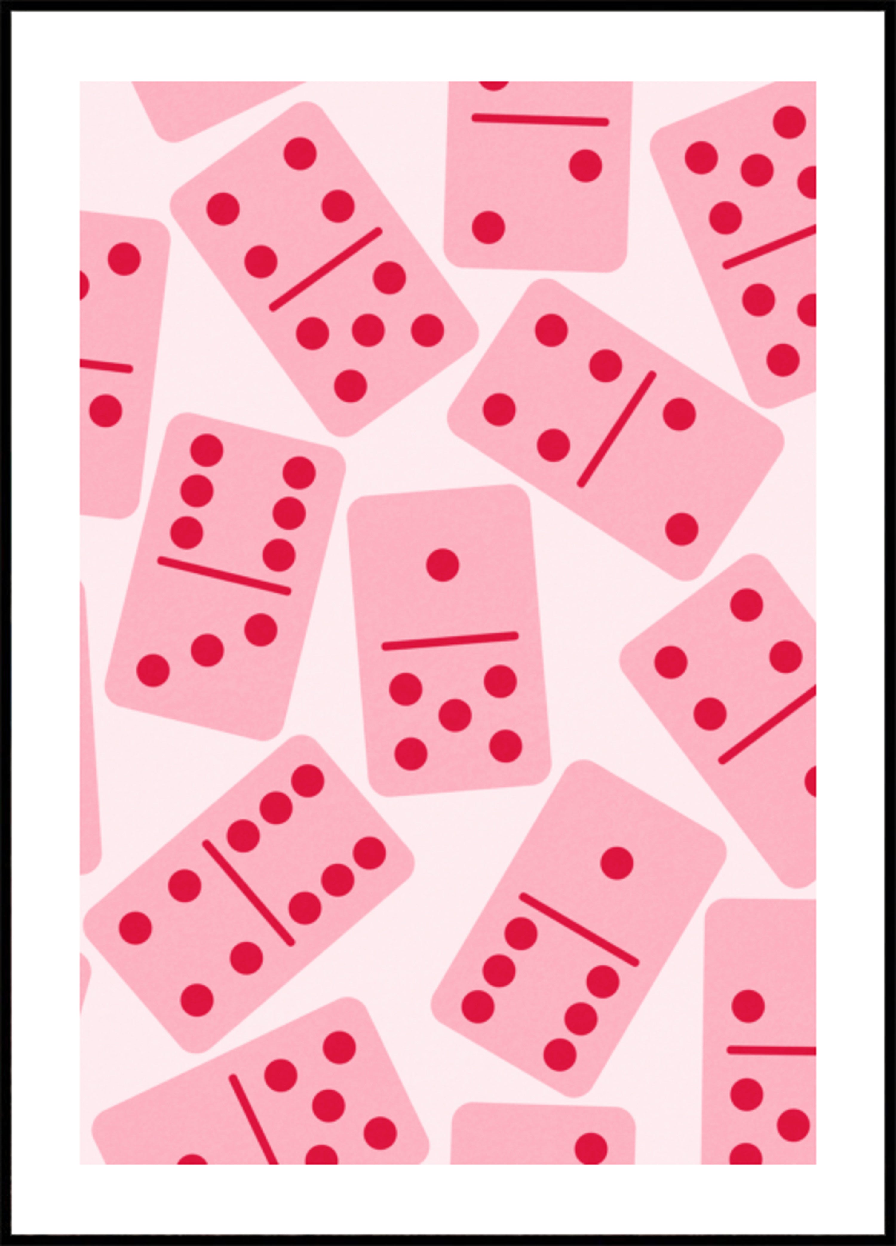 Vaaleanpunainen Domino-kuvio