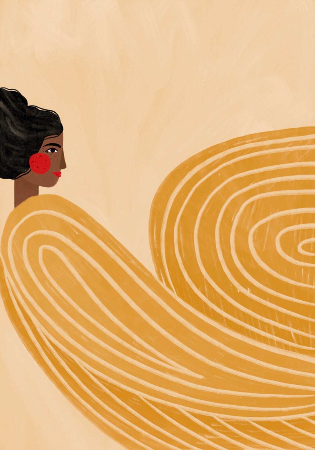 Woman Golden Waves - Posterbox