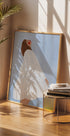 Joyful Woman Blue Stripes - Posterbox