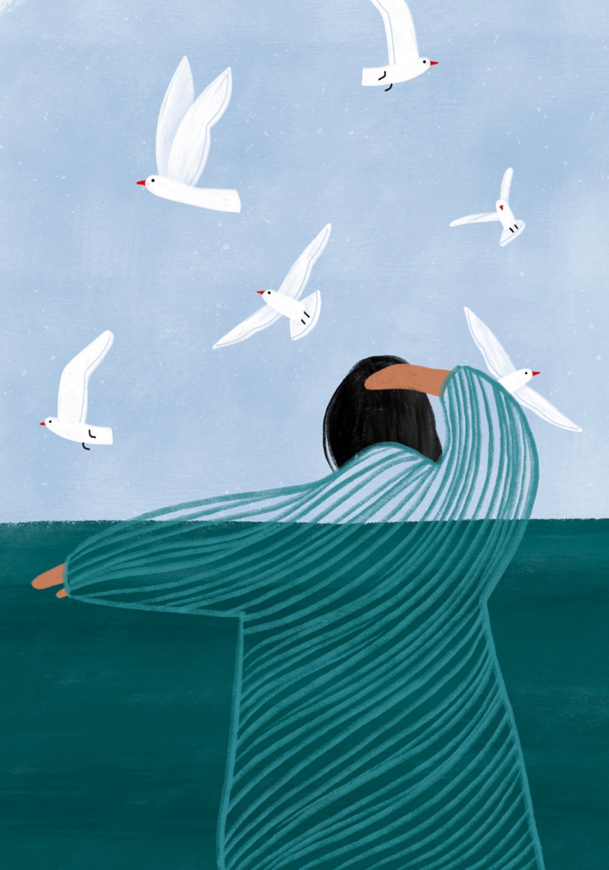 Woman Embracing Freedom - Posterbox