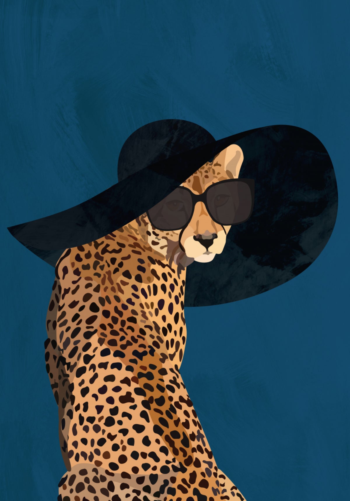 Chic Cheetah in Hat - Posterbox